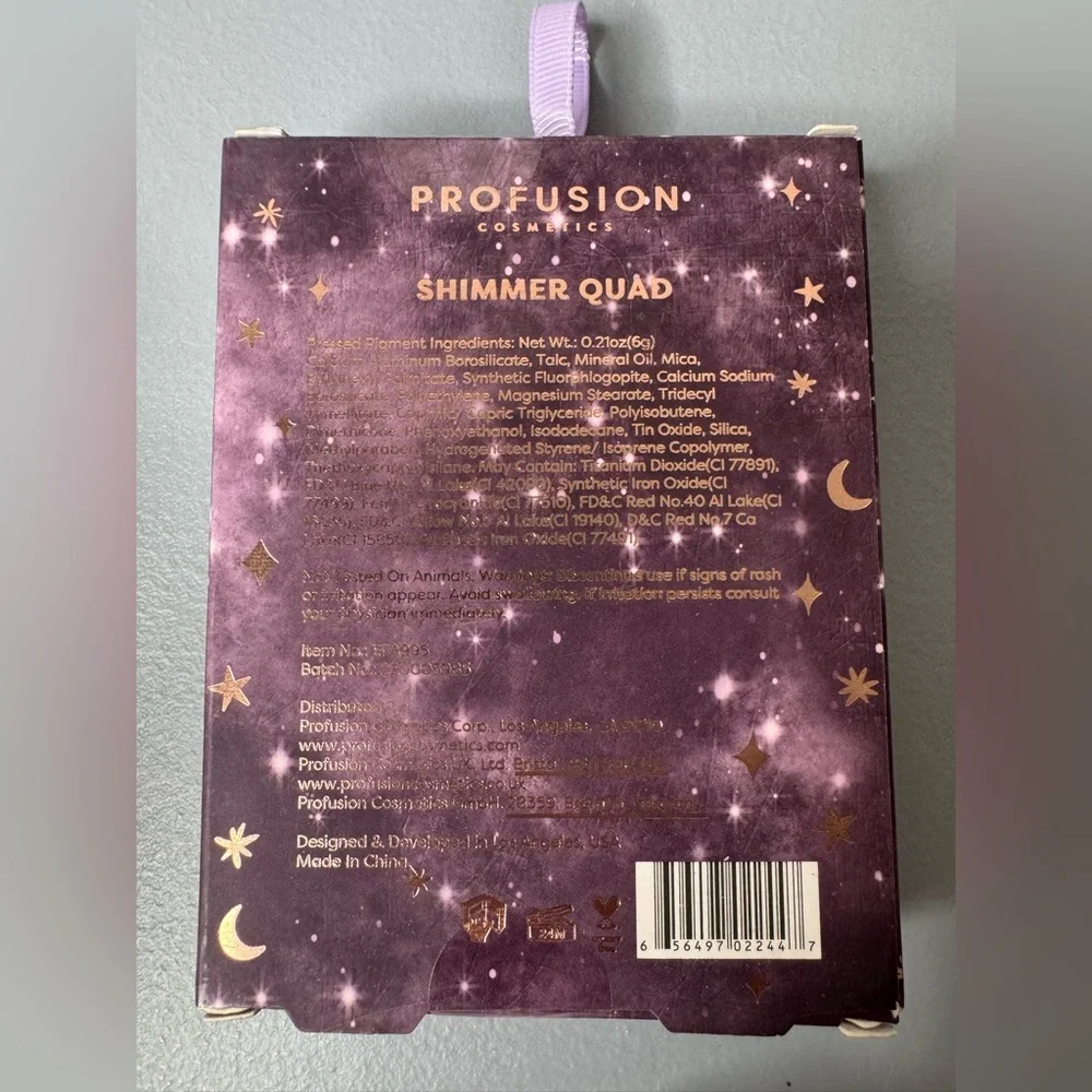 Profusion shimmer quad Bejeweled Mini Shimmer Palette - Teal, Blue, Gold, Purple